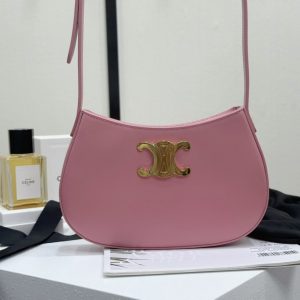 Celine TILLY replika handväska i spegelkvalitet – exakt kopia i rosa äkta läder 1101885629 - front view | Celine