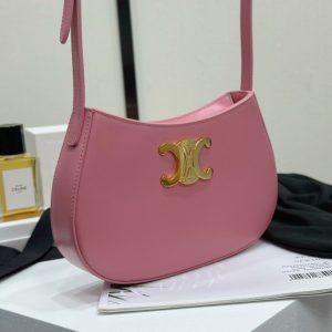 Celine TILLY replika handväska i spegelkvalitet – exakt kopia i rosa äkta läder 1101885629 - side view | Celine