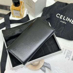 Celine Triomphe replika plånbok i äkta läder - premium kvalitet & snabb leverans 1101882667 - side view | Celine